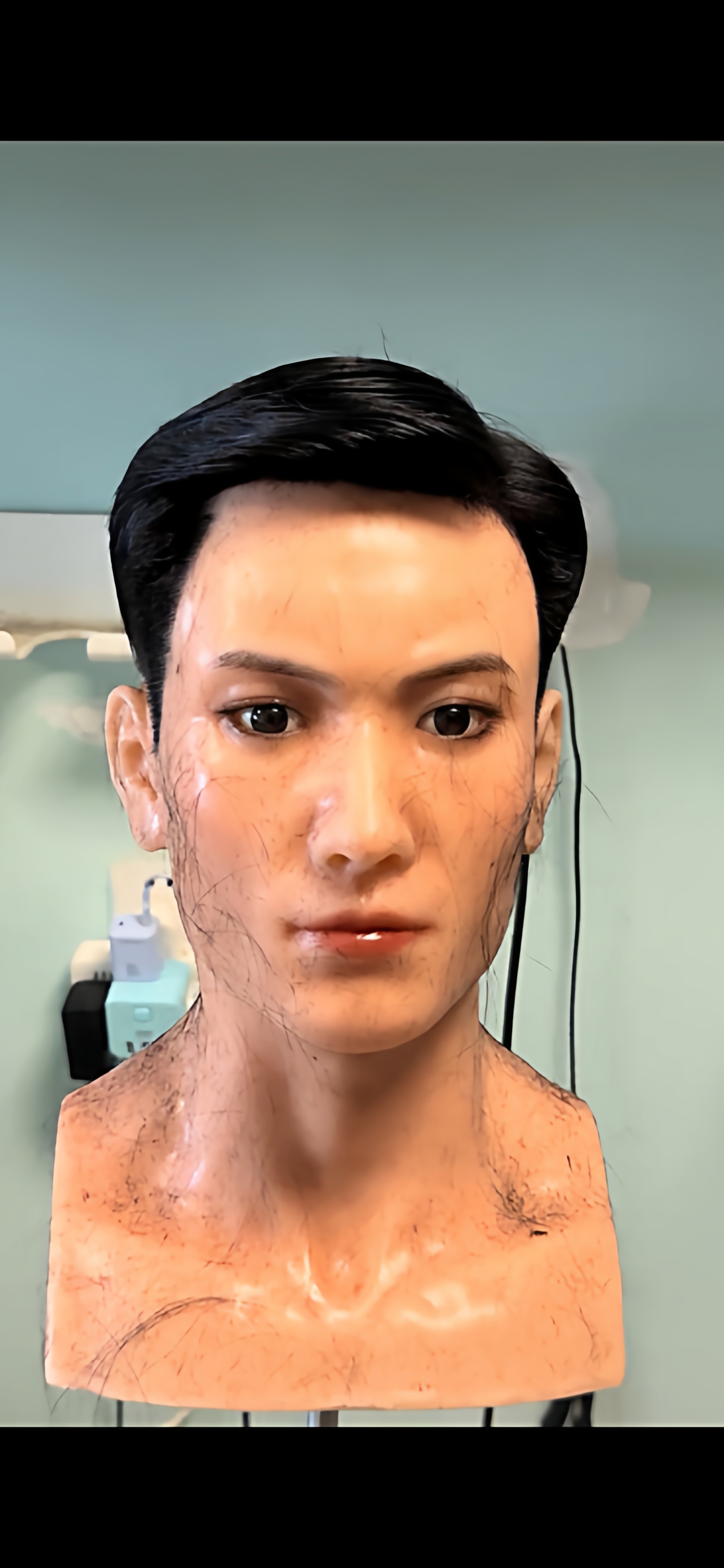 直播展示男硅胶头模仿真逼真男款模特头眼镜帽子假发展示头模道具