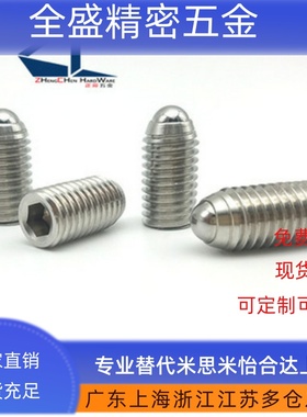 BSX3/4/5/6/8/10/12/16 超重载不锈钢定位球头柱塞波珠螺丝 ZAF04