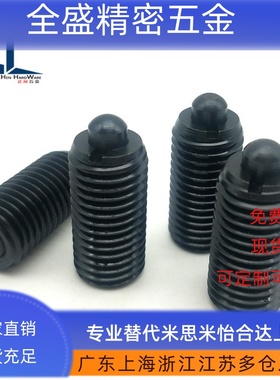 GN616-M-S带螺纹闩头弹簧柱销 定位分度销弹簧顶销ZC204-1)德标