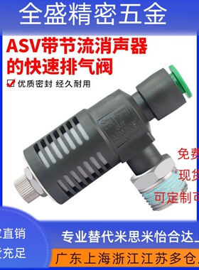 ASV310F-01-06S快速排气节流阀ASV410F-02-08S/ASV510F-03消声器