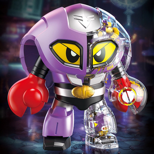 费米铁甲小宝正版蝎子莱莱积木拼装透视机器人潮玩手办儿童礼物