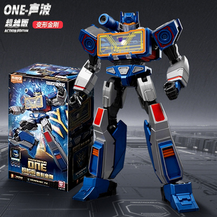 布鲁可变形金刚超越版擎天柱大黄蜂铁皮联名机器人手办汽车人玩具