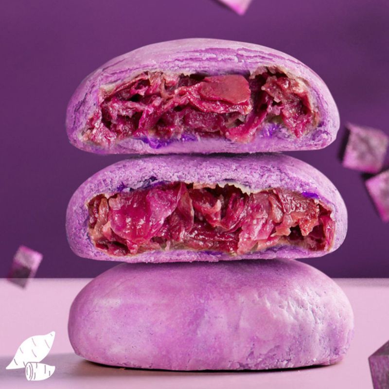 潘祥记现烤鲜花饼。 紫薯鲜花饼。40g×10