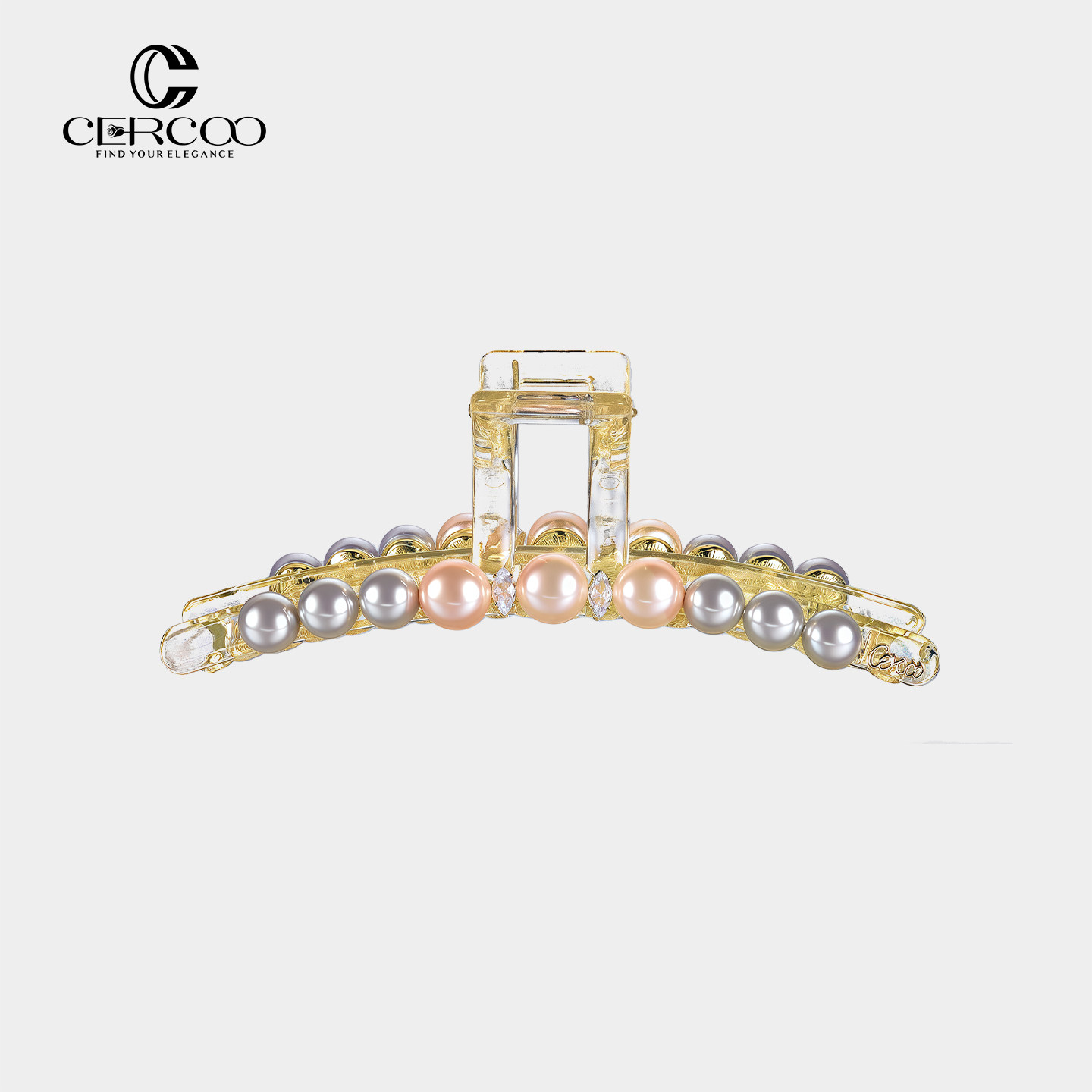 Cercoo/奢蔻珍珠礼赞水晶抓夹后脑勺盘发夹气质鲨鱼夹子头发饰品,饰品/流行首饰/时尚饰品新,发饰,淘宝优惠券,粉丝福利购,淘宝优惠卷