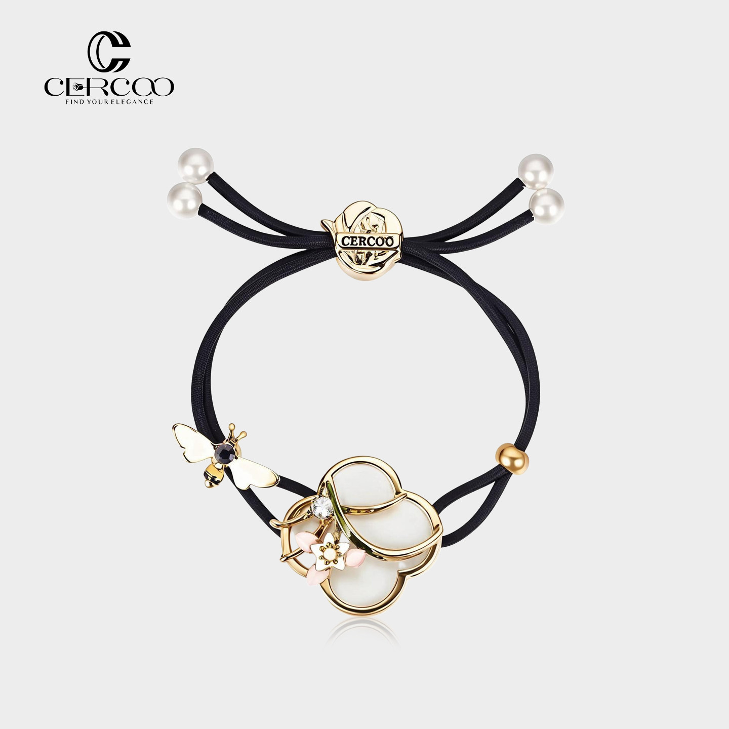 Cercoo/奢蔻玉棠园复古手工滴油发绳温柔扎发2024新中式花朵发圈,饰品/流行首饰/时尚饰品新,发饰,淘宝优惠券,粉丝福利购,淘宝优惠卷