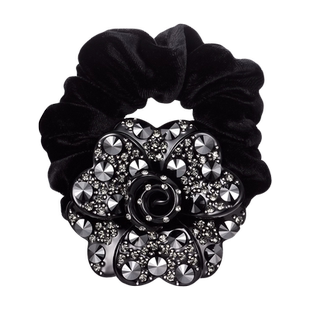 Cercoo/奢蔻璀璨黑钻系列发圈女奢华款大肠发圈气质妈妈盘头发饰