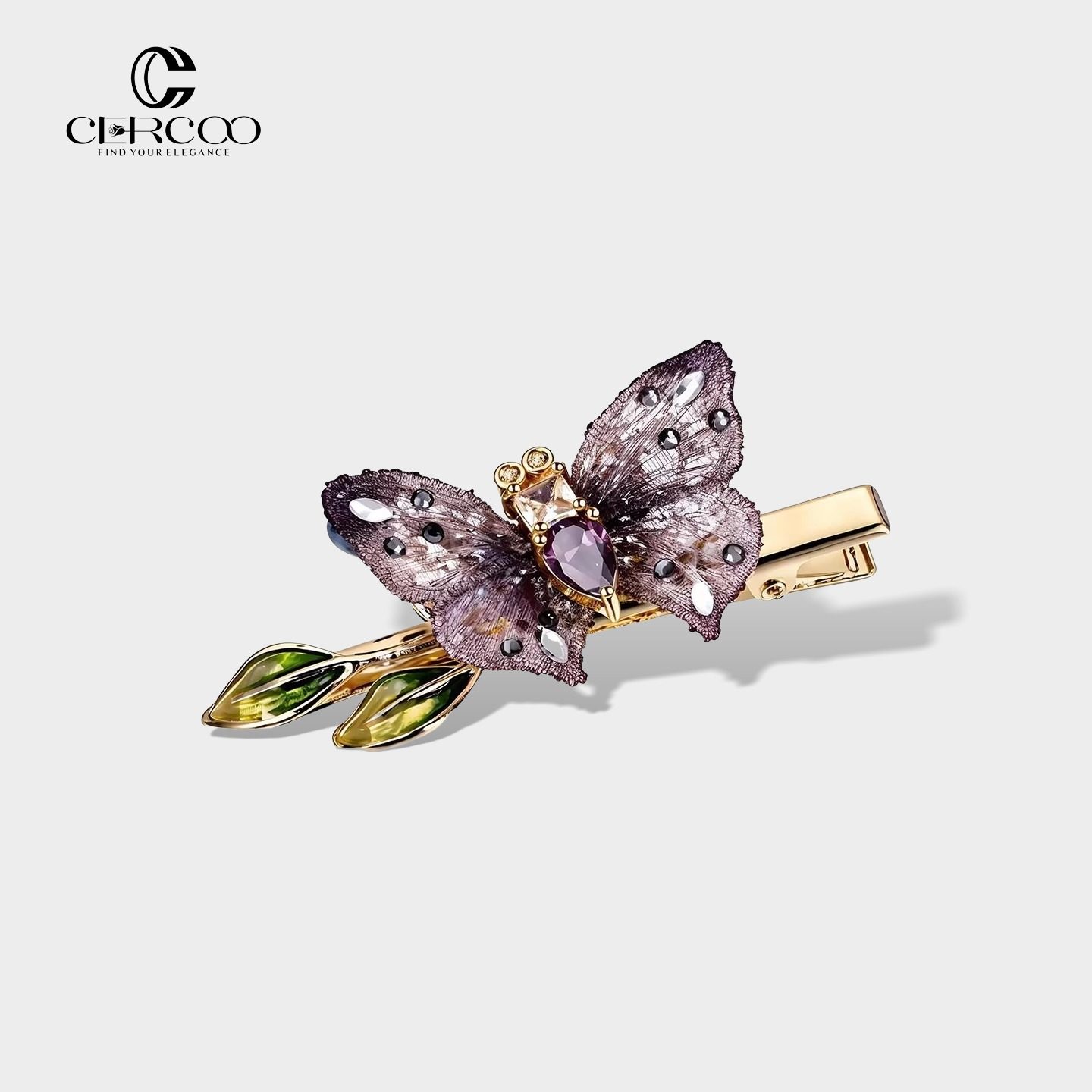 Cercoo/奢蔻异域蝴蝶卷轻奢原创发卡鸭嘴夹刺绣蝴蝶发饰边夹捏夹,饰品/流行首饰/时尚饰品新,发饰,淘宝优惠券,粉丝福利购,淘宝优惠卷