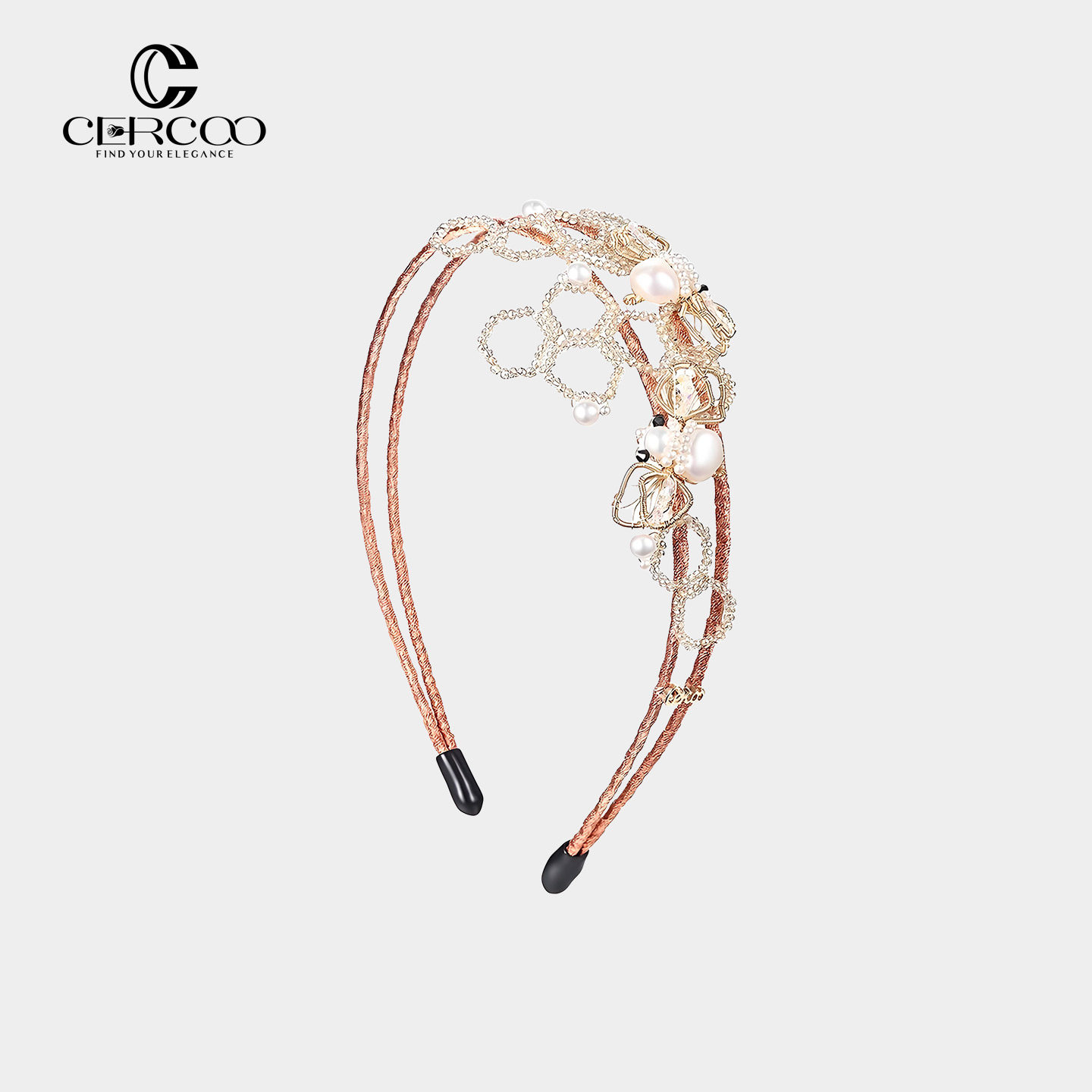 Cercoo/奢蔻蜜蜂女王手工编织宽发箍新巴洛克高档头箍头饰发饰女