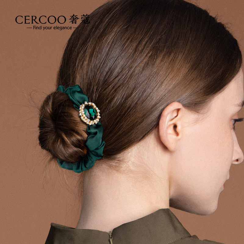 cercoo/奢蔻维多利亚马尾发绳盘发大肠发圈女扎头发饰头花头饰绳