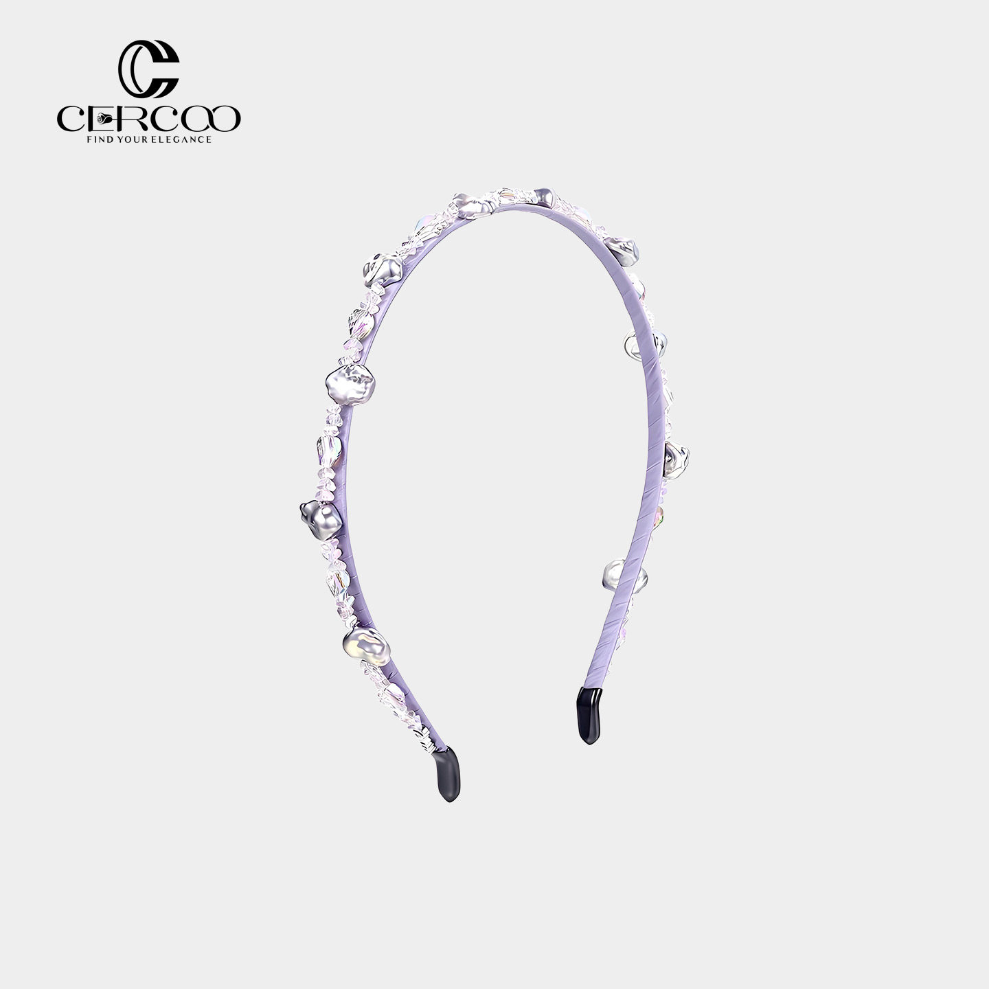 Cercoo/奢蔻花前序曲发箍2024新款高端发卡子女水晶串珠头箍奢华