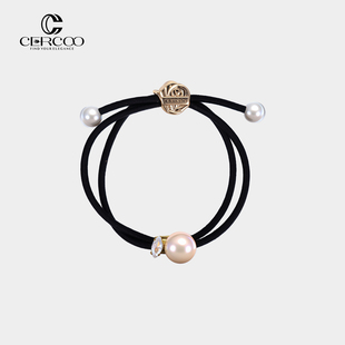 Cercoo 奢蔻珍珠礼赞系列发圈巴洛克珍珠发绳马尾皮筋不伤发发饰