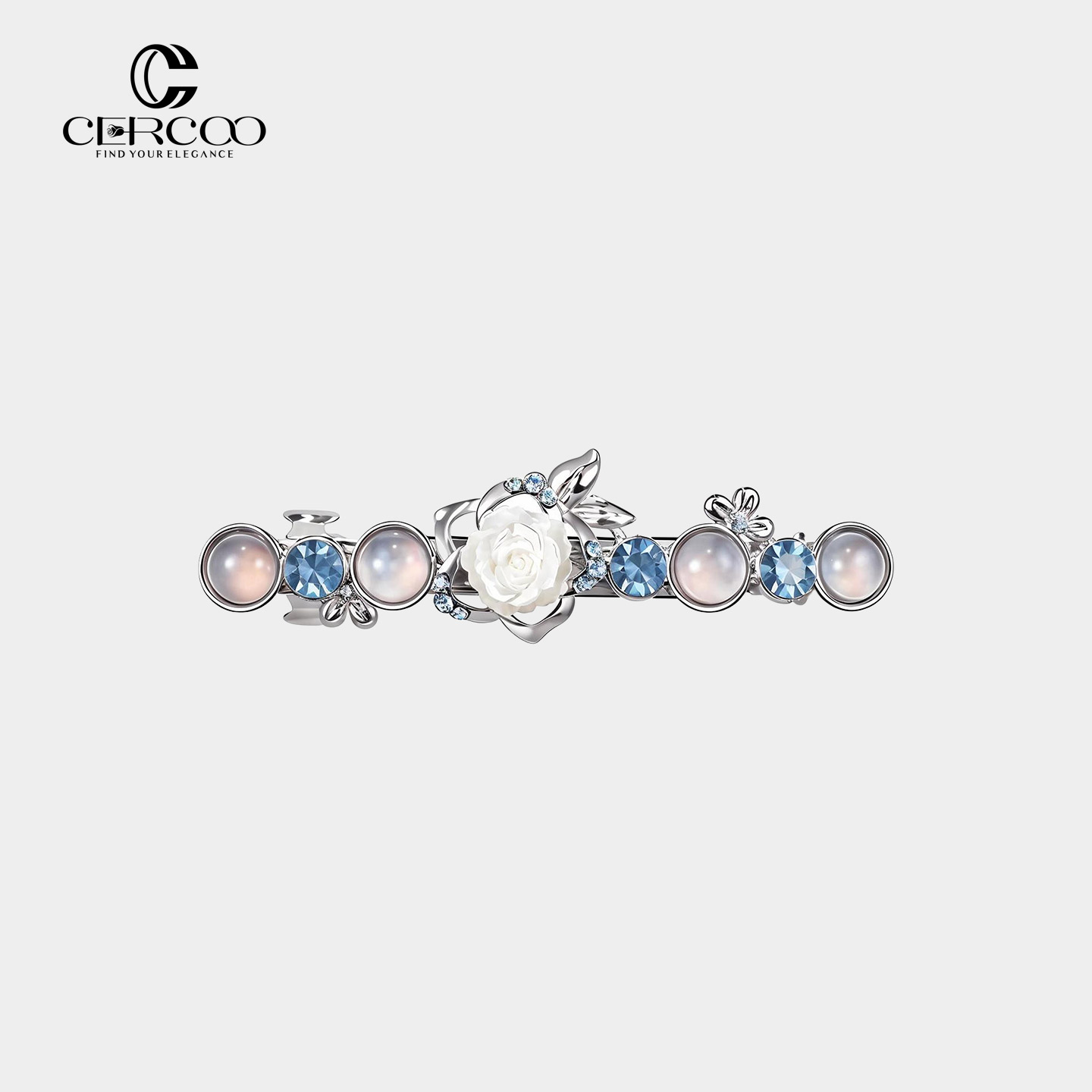 奢蔻霁月光风边夹金属猫眼石