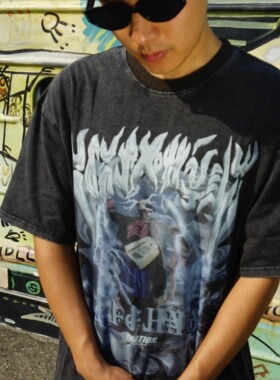 YNATION.祖先之名-唤灵水洗做旧风T-shirt