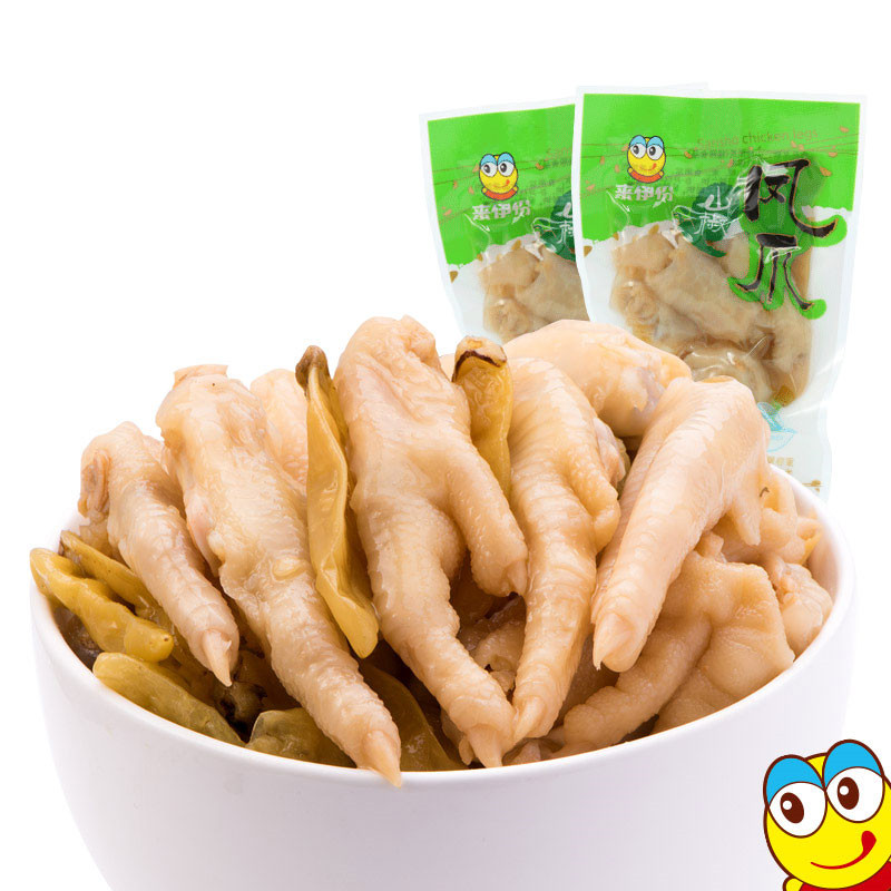 来伊份500g制品辣味休闲山椒凤爪