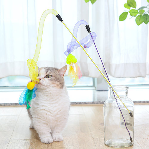 台湾Amycarol弹力网系列逗猫棒