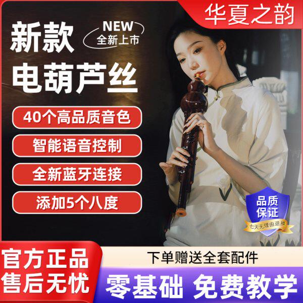华夏之韵 电葫芦丝乐器国产电子吹管葫芦丝电子笛电萨初学者乐器 - 实物图