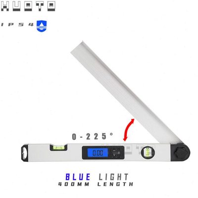 HUOTO 木工角度尺225度400MM 铝合金数显角度尺 铝合金电子角度尺
