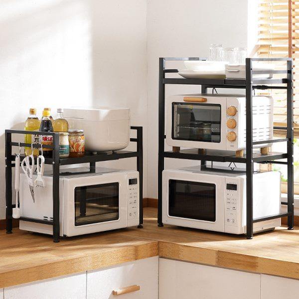 微波炉架可伸缩厨房置物架台面多层架子灶台烤箱电饭锅整理收纳架,厨房/烹饪用具,微波炉置物架,淘宝优惠券,粉丝福利购,淘宝优惠卷