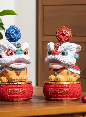 醒狮元素国潮摆件茶桌茶宠装饰