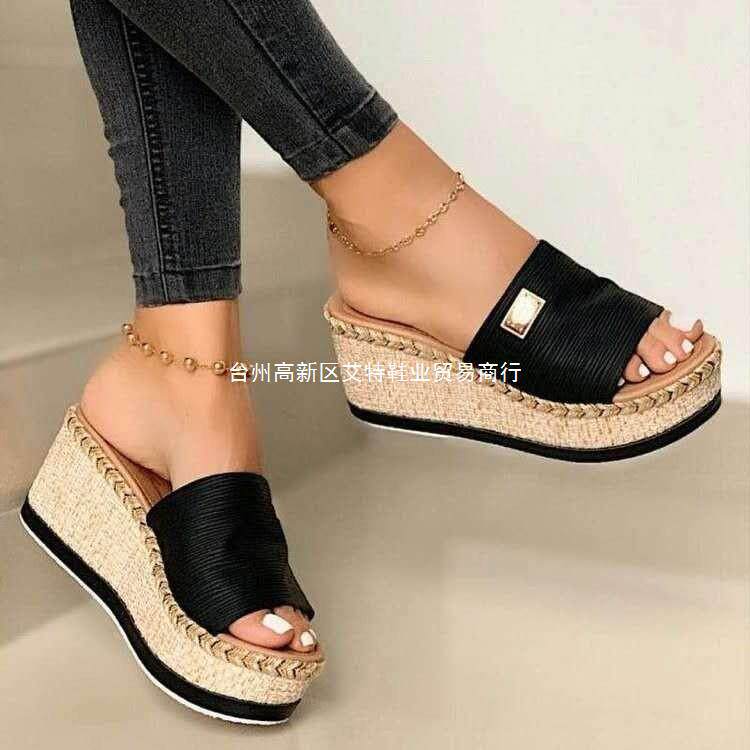 shoeswomen一字式拖鞋女