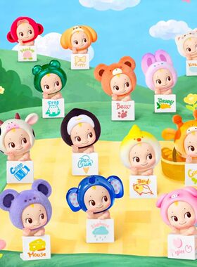 官方正品名创优品MINISO丘比动物趴趴乐系列手办盲盒萌粒公仔礼物