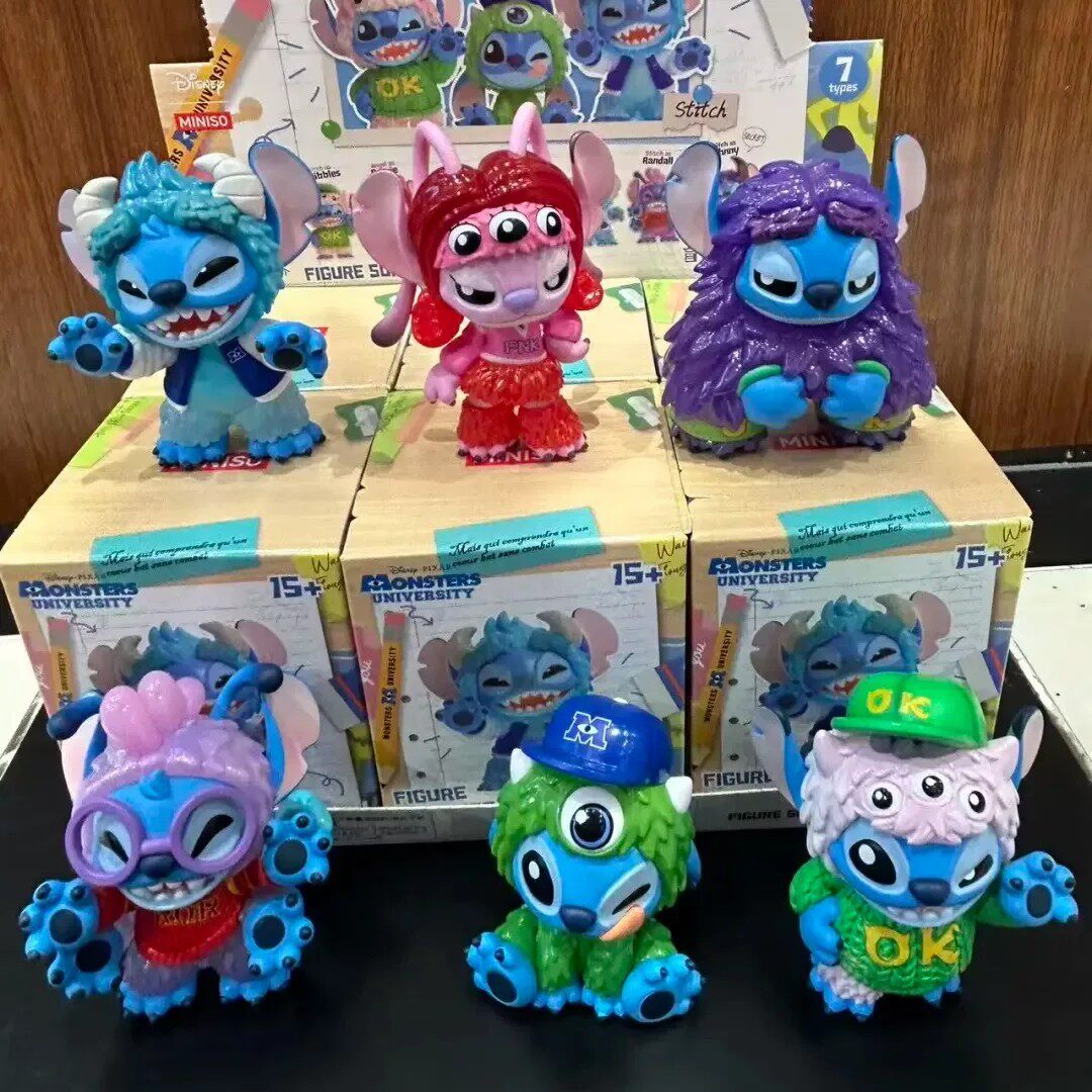 官方正品MINISO名创优品史迪奇怪兽大学联名系列手办盲盒潮玩摆件