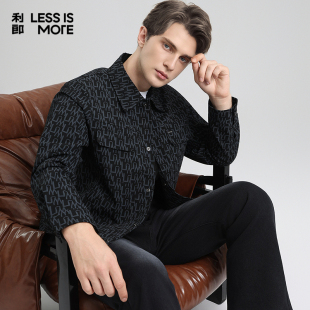 翻领时尚 利郎青年商务夹克男2026春季 商务休闲外套男 满印夹克