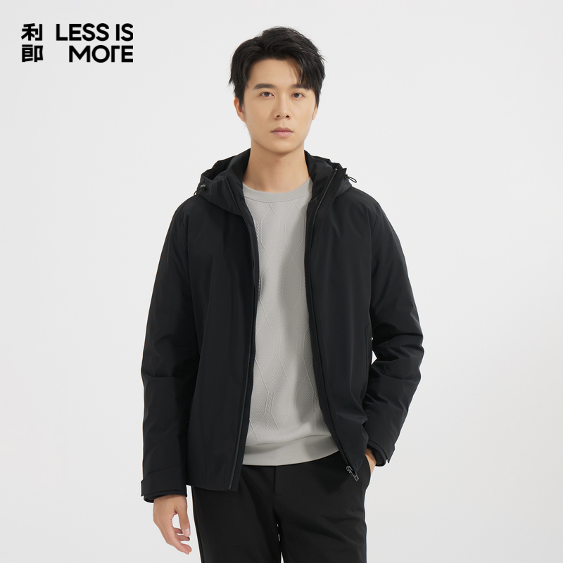 【三防面料】利郎青年商务轻薄羽绒服男2024冬季通勤时尚休闲外套