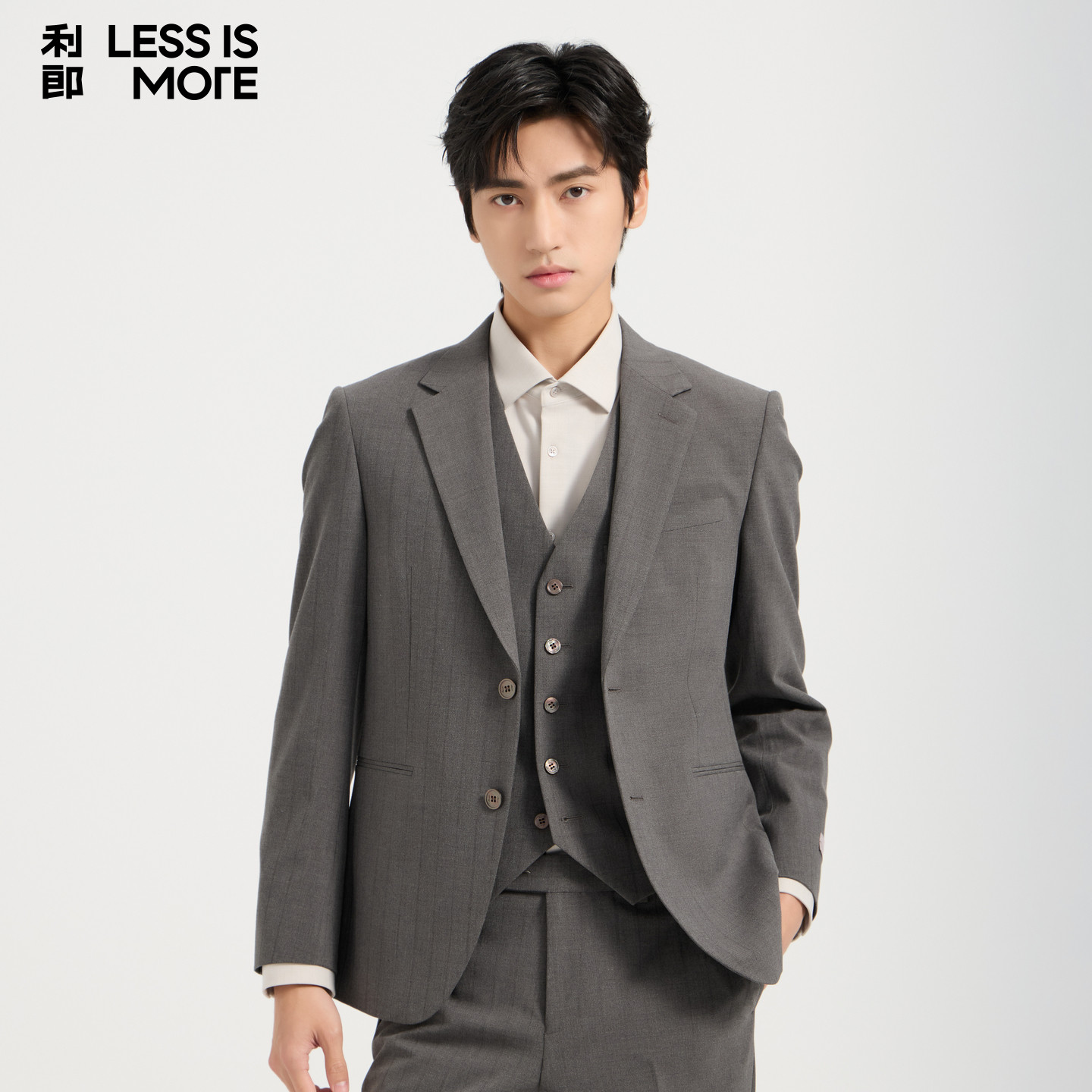 【商场同款】利郎青年商务西服套装2026秋季三件套时尚修身西装男