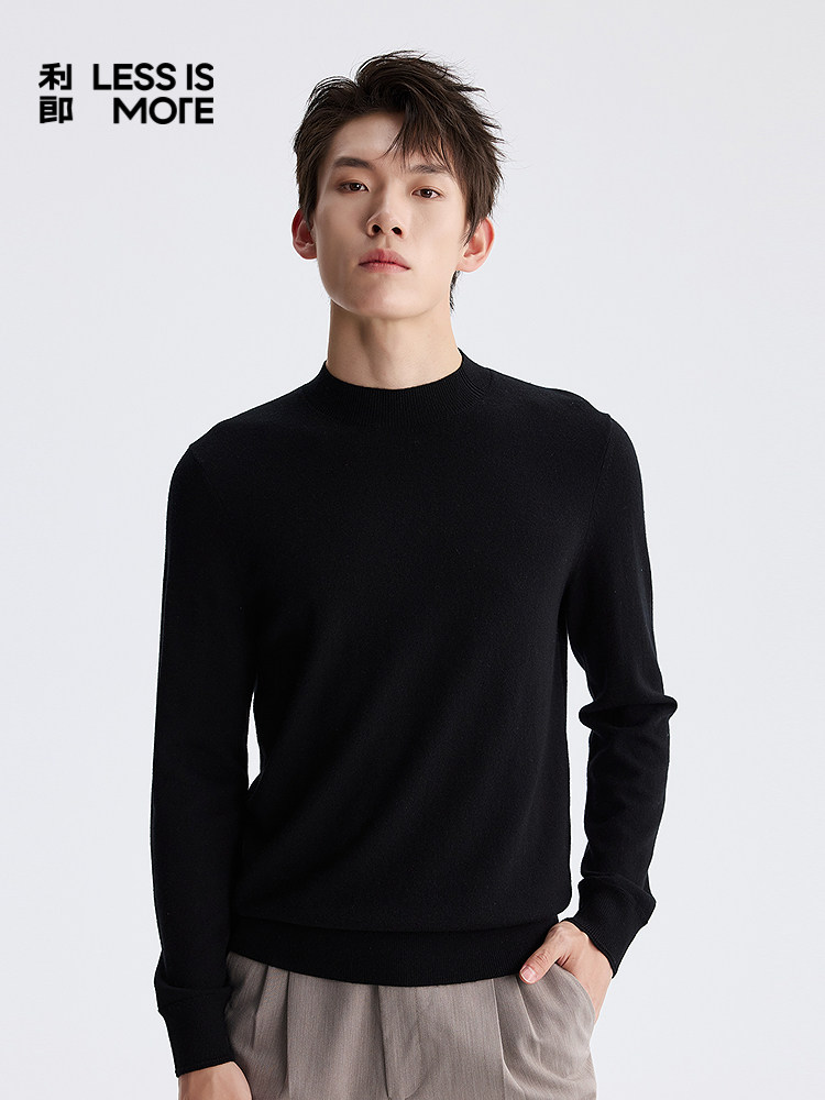 Kişi üçün toxunma sviter, cashmere qarışıqlı, qış üçün