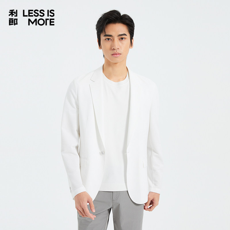 【华夫细格】利郎青年商务空调服男2025夏季时尚轻薄单西Q5XKF37
