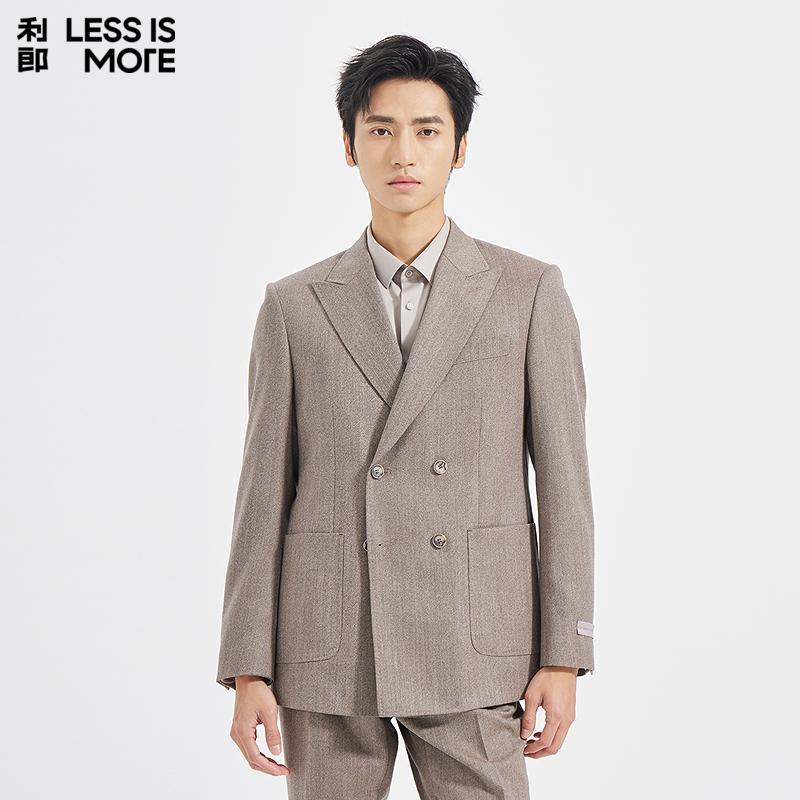 【戗驳领设计】利郎青年商务商场同款西服套装2025秋季两件套西装