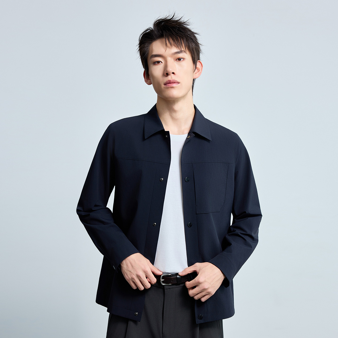 【舒适亲肤】利郎青年商务风衣2026春季商务休闲弹力风衣男士外套