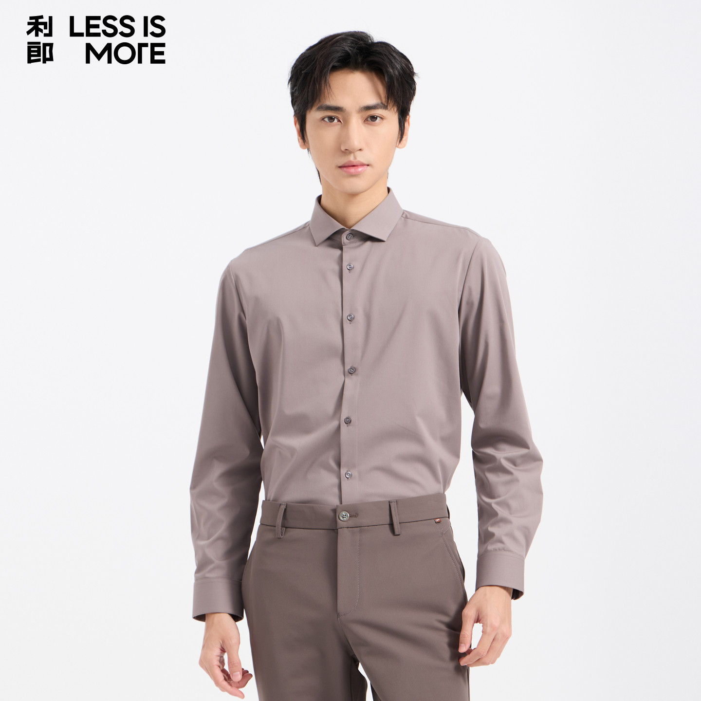 【桑蚕丝混纺】利郎青年商务长袖衬衫男2026秋时尚百搭休闲衬衣男