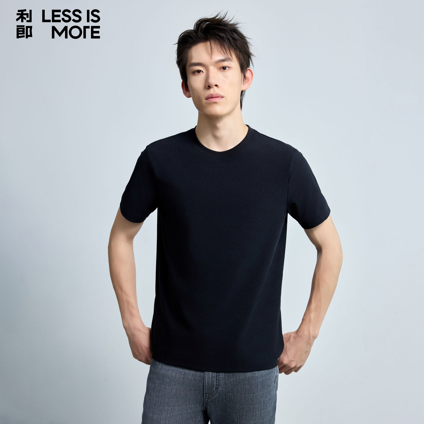 【锦氨面料】利郎青年商务短袖t恤衫2026年夏季时尚休闲圆领短t男