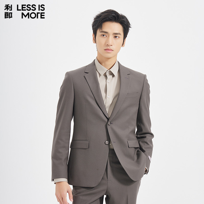 【平驳领设计】利郎青年商务商场同款西服套装2025秋两件套西装男