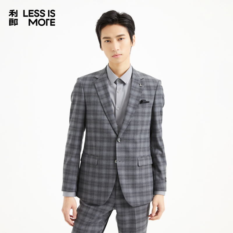 【英轮黑灰调】利郎青年商务西服男2025秋休闲西装两件套Q4QXF31