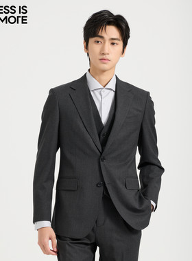 【平驳领设计】利郎青年商务西服套装2026秋三件套时尚修身西装男