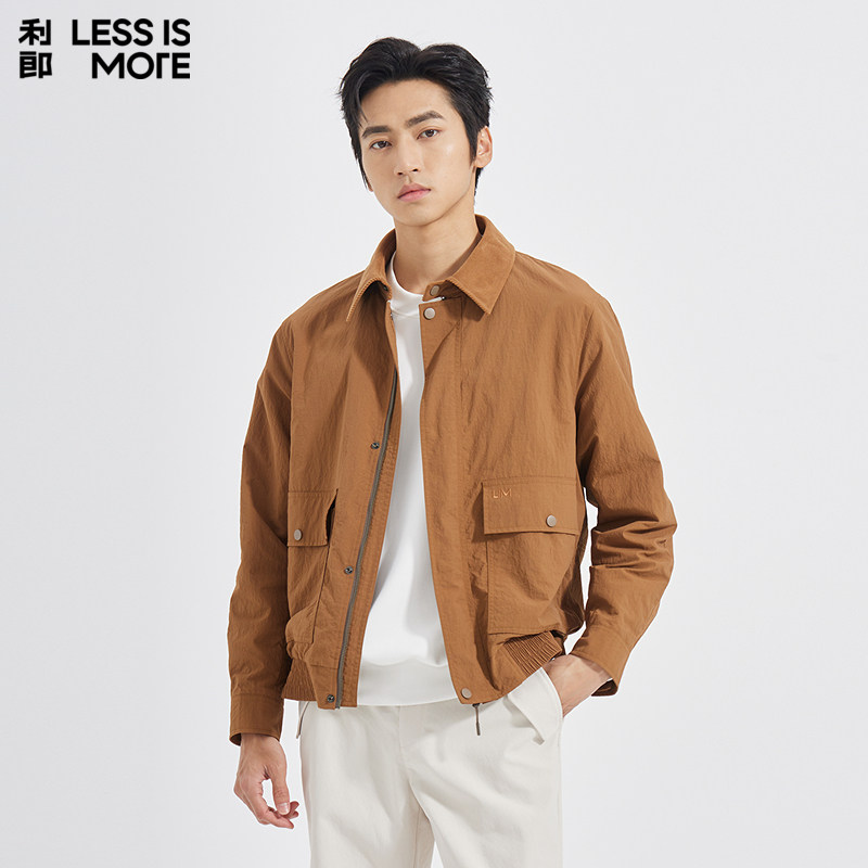【化纤面料】利郎青年商务商场同款夹克男2026春季翻领休闲外套男