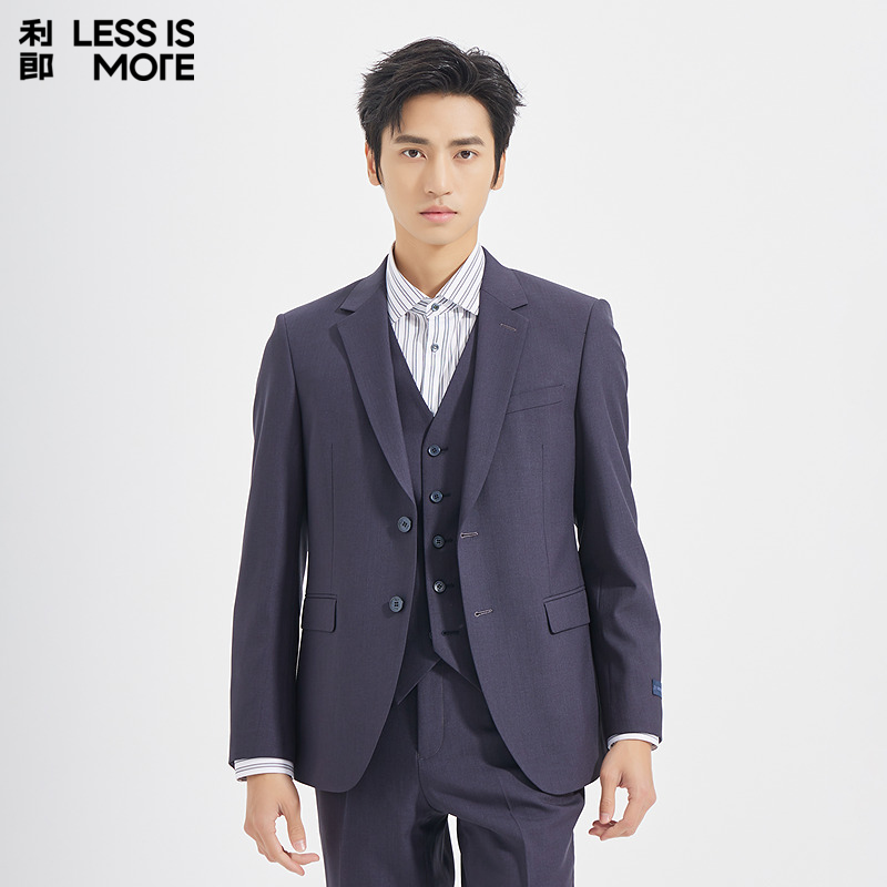 【混纺TR】利郎青年商务商场同款西服套装2025秋季三件套西装男