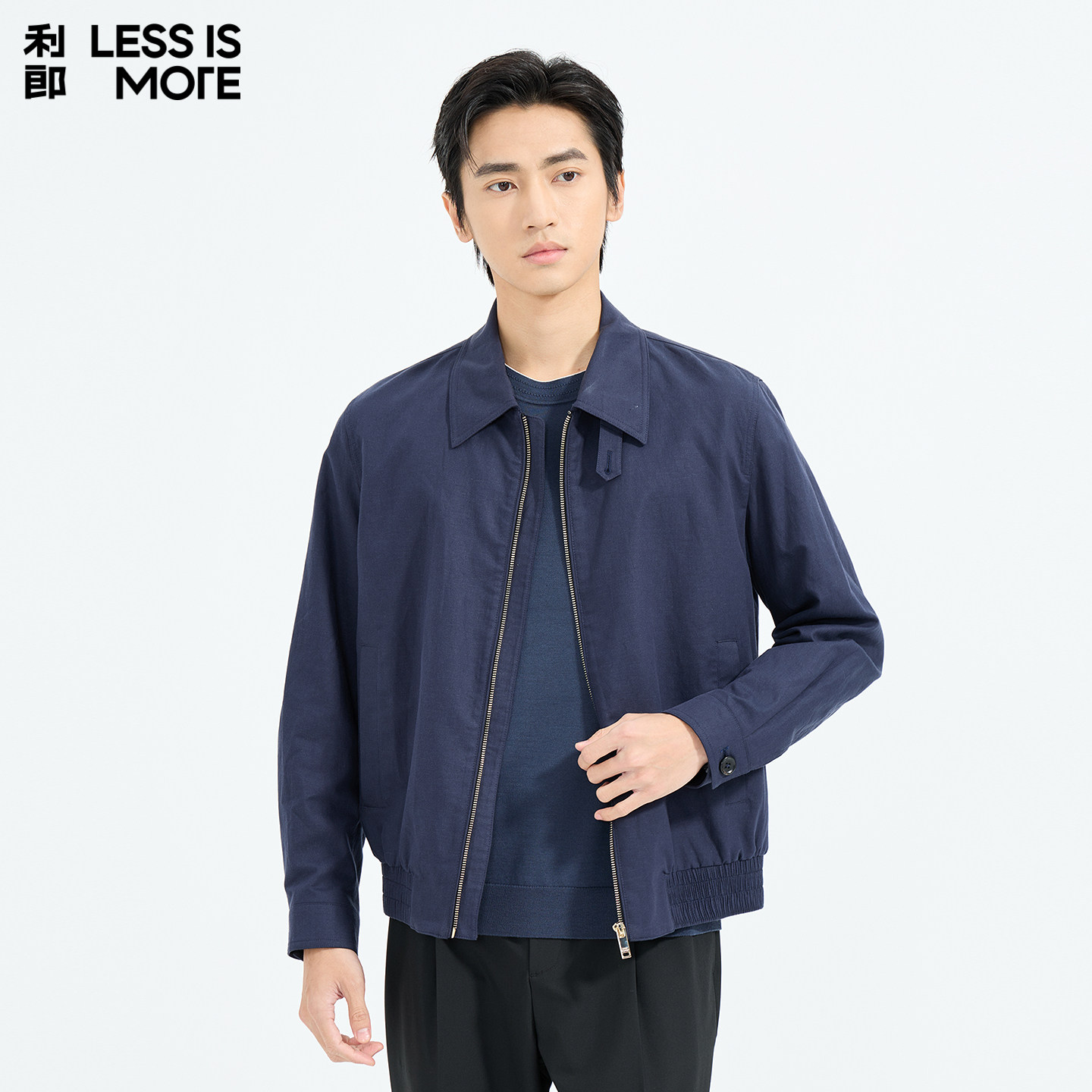 【棉麻弹力】利郎青年商务夹克男2026春季翻领时尚商务休闲外套男