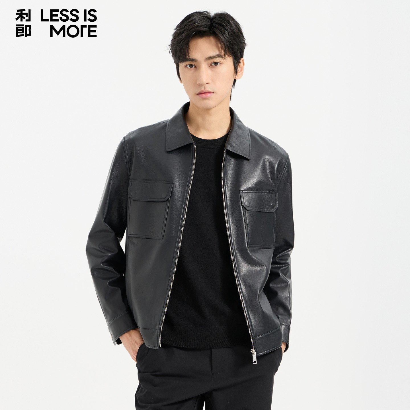 【商场同款】利郎青年商务真皮皮衣男2026秋季时尚休闲轻奢外套男