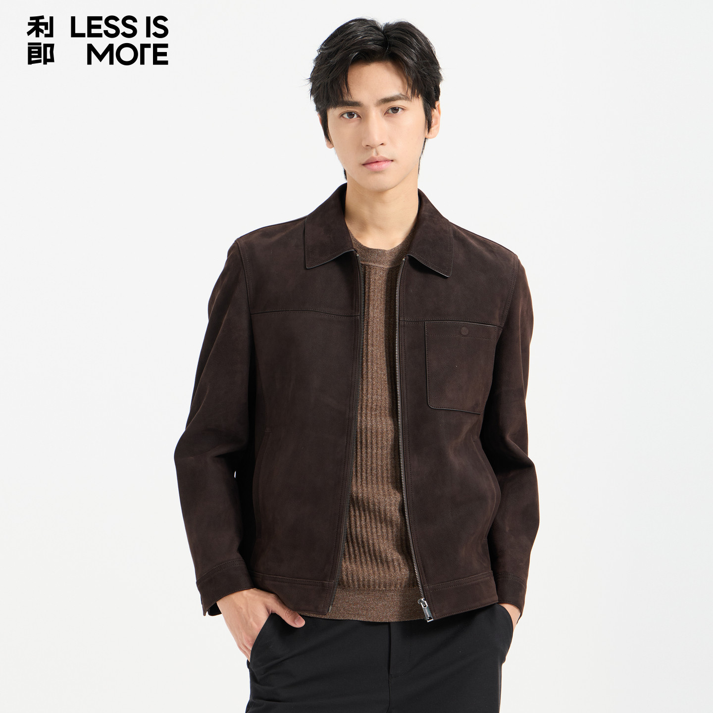 【商场同款】利郎青年商务真皮皮衣男2026秋季时尚休闲轻奢外套男