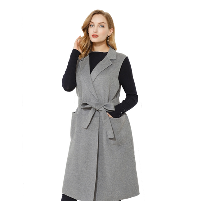 品牌专柜时尚气质简约马甲款大衣