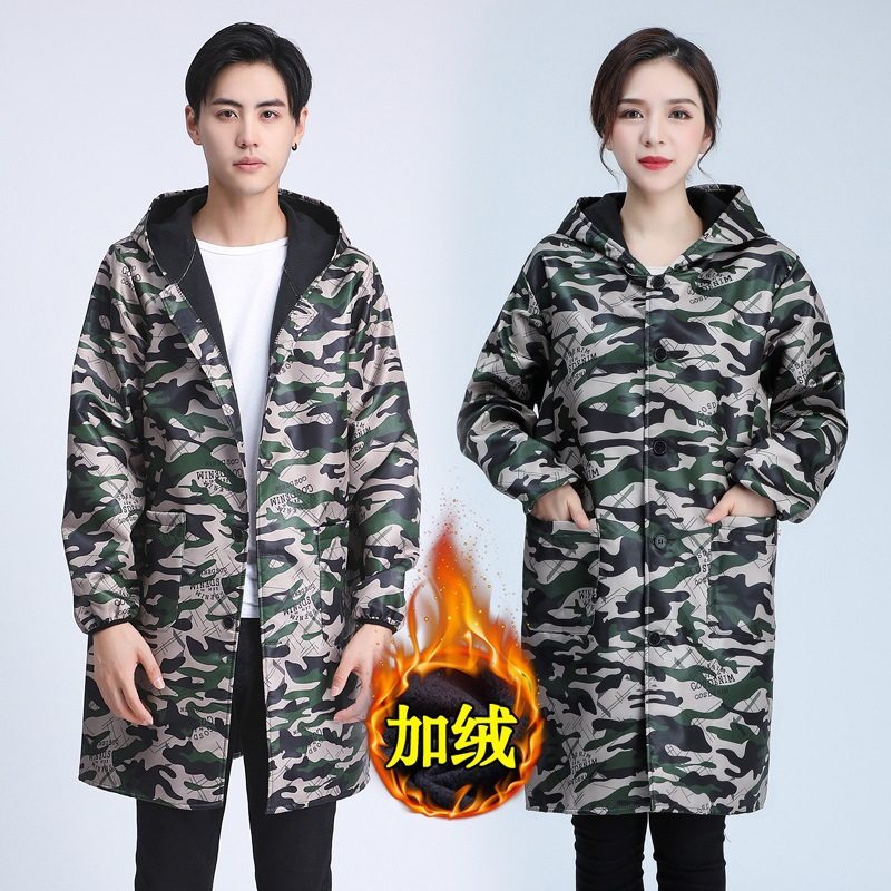 罩衣上班专用加绒防水秋冬季