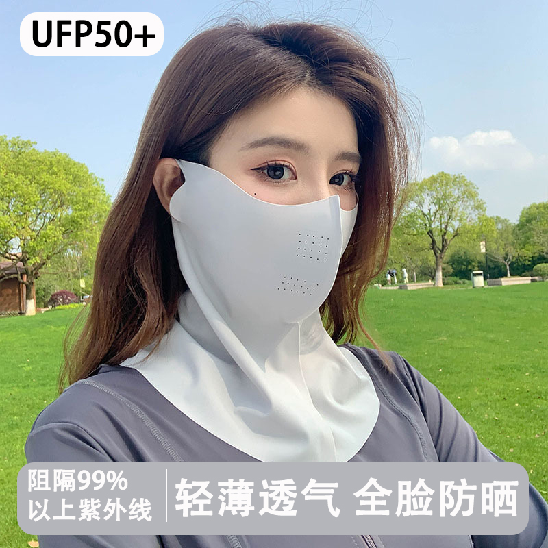 夏季立体防晒面罩护颈遮阳