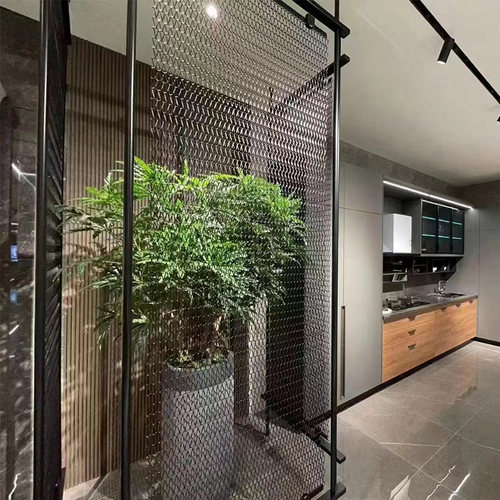 银鹊金属屏风带灯黑武士不锈钢