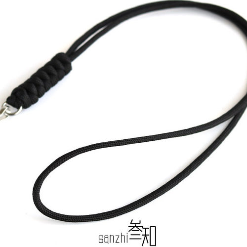 户外EDC工作胸牌项链失手绳手腕带挂扣圈环刀坠编织伞绳钥匙扣