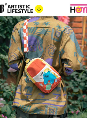 弘娜×DUDU FAMILY 插画师联名 单肩斜挎休闲胸包日常百搭手机包