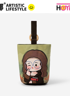 弘娜×皮皮是小羊 可爱百搭手提水桶包女包包上班通勤杂物手提袋